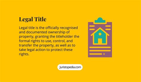 Legal Title Definition Property Ownership Deed Transferability And