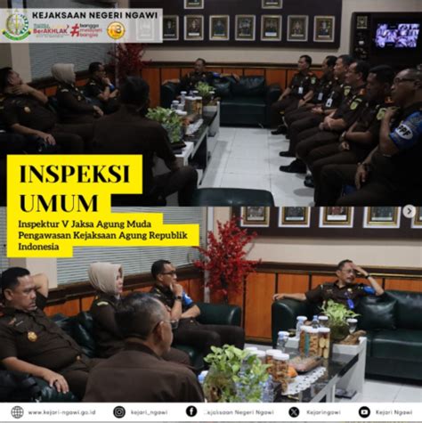 INSPEKSI UMUM OLEH INSPEKTUR V JAKSA AGUNG MUDA PENGAWASAN KEJAKSAAN