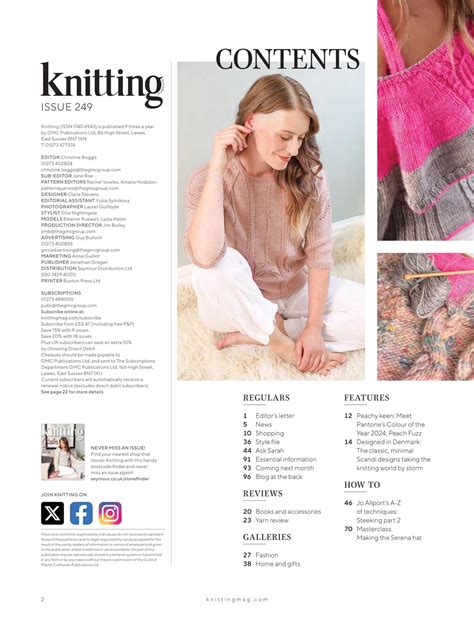 Knitting Magazine - Issue 249 Subscriptions | Pocketmags