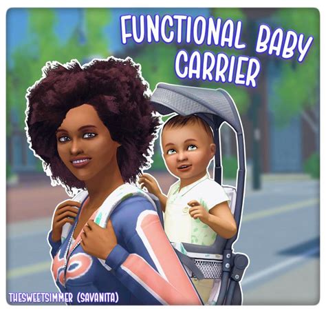 ModTheSims - Functional Baby Carrier V2 | Sims baby, Sims 4 toddler ...