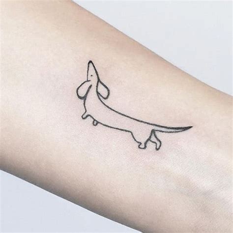 dachshund custom line tattoo design service | Dachshund tattoo ...