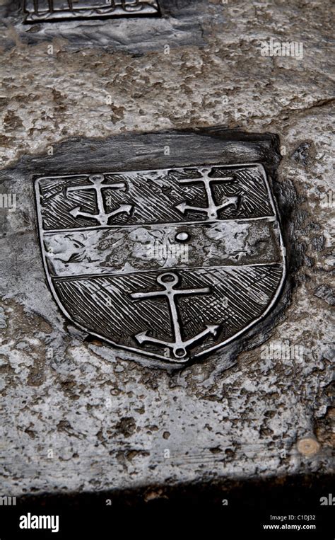 Brass Coat Of Arms On Richard Wenman Tomb St Mary The Virgin Church