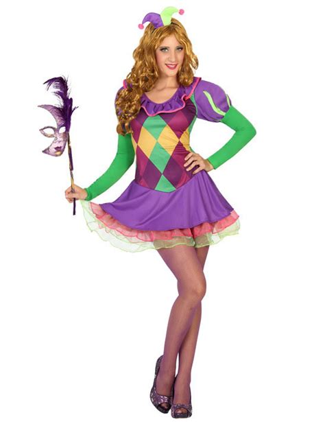 Costume Da Giullare Viola Donna Costumi Adulti E Vestiti Di Carnevale