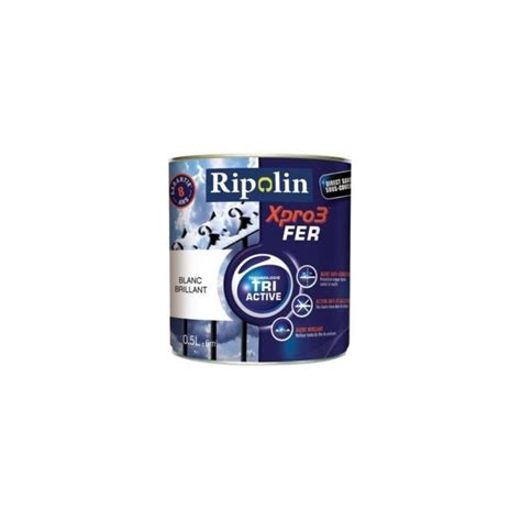 Peinture Fer Brillant 05l Xpro3 Ripolin Ton Noir Leroy Merlin