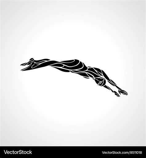 Swimmer Diving Into A Swimming Pool Royalty Free Vector