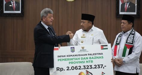 Ntb Serahkan Donasi Rp Miliar Untuk Palestina