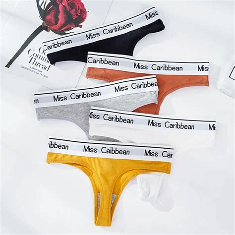 Women S Sexy Cotton Thongs Panties Female Underwear Seamless Low Waist