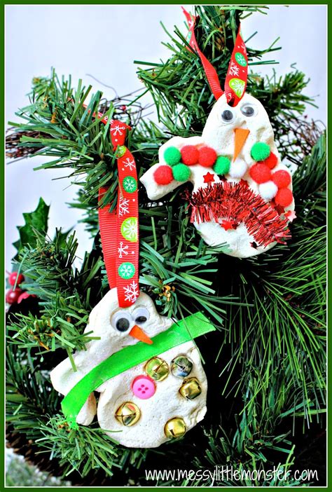 Snowman Christmas Tree Decorations - Messy Little Monster