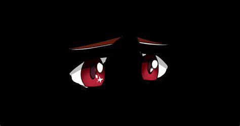 Anime Eyes - Sad Red eyes - Anime Eyes - Sticker | TeePublic