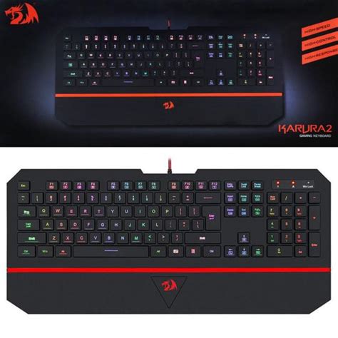 Teclado Gamer Redragon Karura K Rgb Abnt Membrana Preto M De