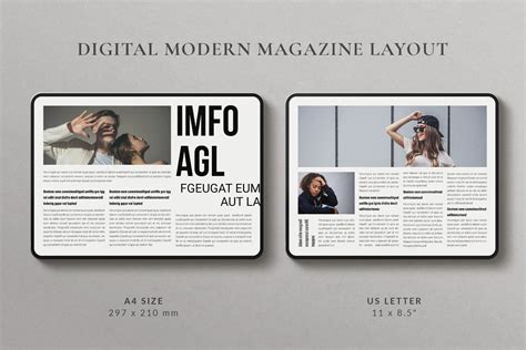 Modern Digital Magazine Design Layout Landscape - Design Cuts