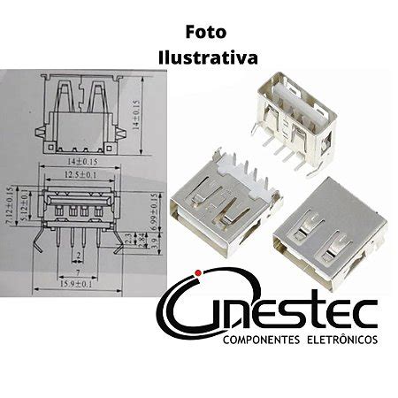 JACK CONECTOR USB A FEMEA PCI 90 YH USB 01A Cinestec