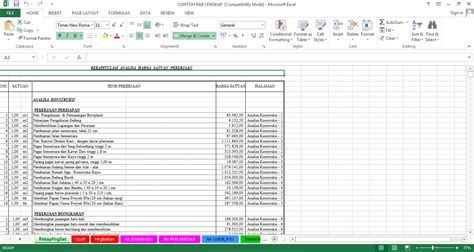 Download Rab Rumah 2 Lantai 2020 Excel Ruang Ilmu