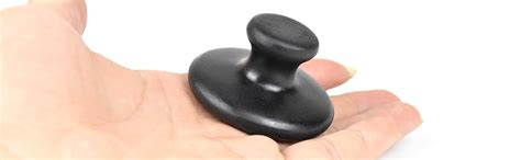 Windfulogo 2Pcs Mushroom Shaped Massage Stones Natural Bian Stone Hot Rock For Spa Massage