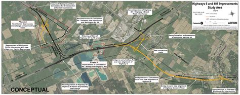 Maps and Aerial Photographs - Highways 6 & 401 Improvements