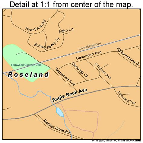 Roseland New Jersey Street Map 3464590