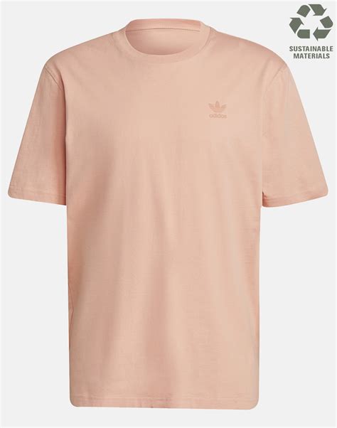 Adidas Originals Mens Trefoil T Shirt Pink Life Style Sports Uk