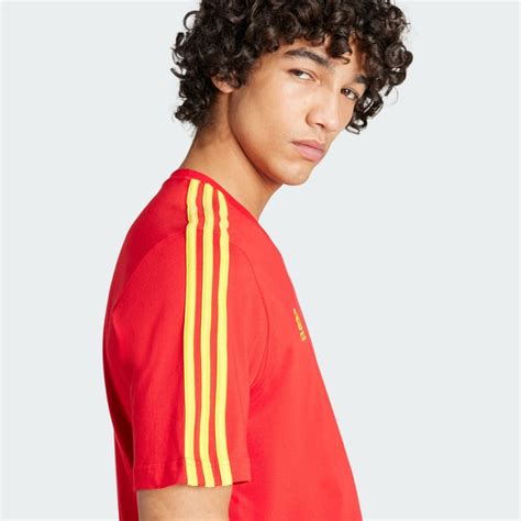 Adidas Spain Dna Stripes Tee Red Adidas Lk