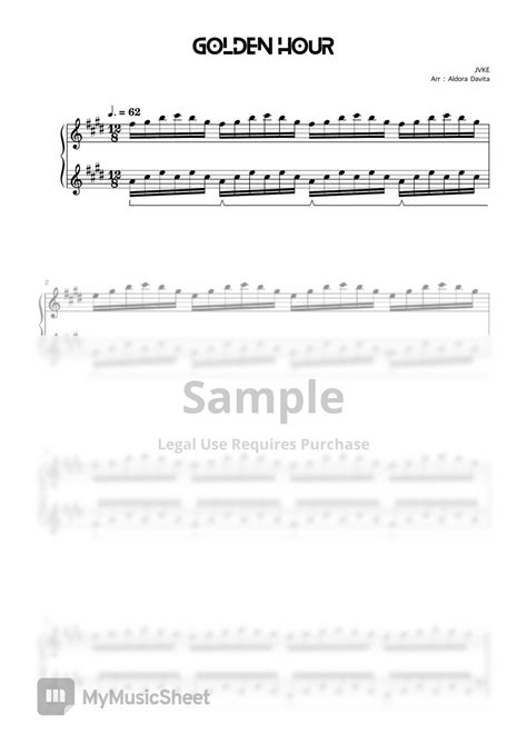 Jvke Golden Hour Solo Version Sheets By Aldora Davita