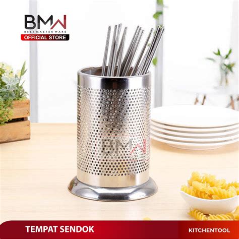 Jual Ss Tempat Sendok Garpu Sumpit Pisau Pena Bolong Stainless Steel