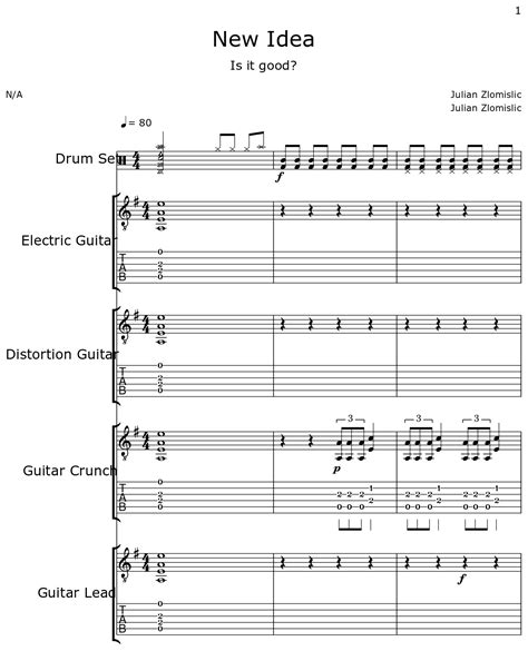 New Idea Sheet Music For Drum Set Electric Guitar Distortion Guitar