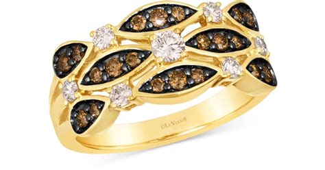 Le Vian Nude Diamond Chocolate Diamond Triple Row Openwork Statement Ring Ct T W In
