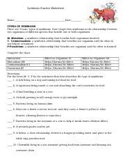 Symbiosis Practice Worksheet Docx Symbiosis Practice Worksheet