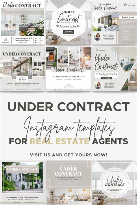 15 Under Contract Realtor Instagram Posts Real Estate Social Etsy Uk