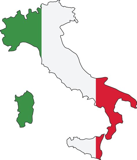 Italy Map Flag