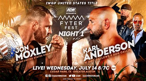 AEW Dynamite Fyter Fest Preview Jon Moxley Vs Karl Anderson