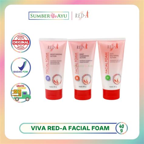 Jual Viva Red A Facial Foam Shopee Indonesia