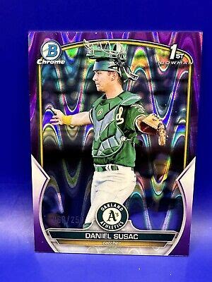 2023 Bowman Chrome Daniel Susac 1st Prospect Purple Raywave Refractor