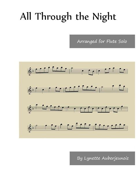 All Through The Night Flute Solo Arr Lynette Auberjeunois Sheet