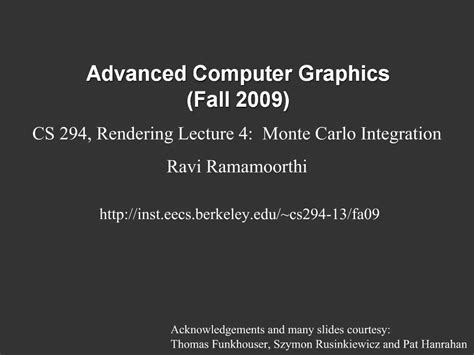 PPT - Advanced Computer Graphics Fall 2009 PowerPoint Presentation ...