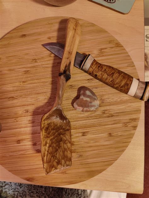 Hand Carved Wooden Spatula - Etsy