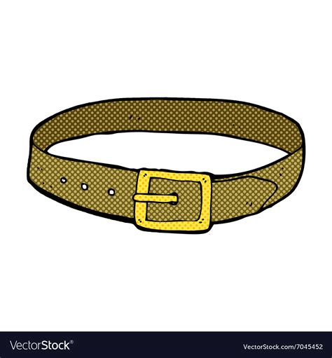 Comic cartoon leather belt Royalty Free Vector Image