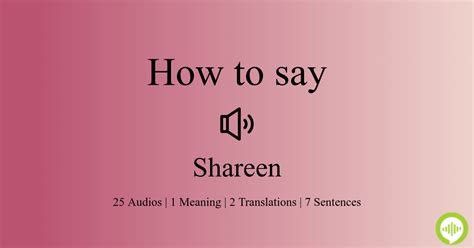 how to pronounce share