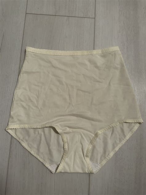 Vintage Shadowline High Waist Granny Panties Nylon Sz Gem