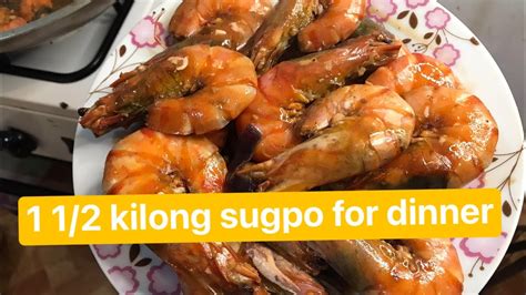 Garlic Giant Tiger Prawns In Pineapple In Bisaya Lukon In Tagalog