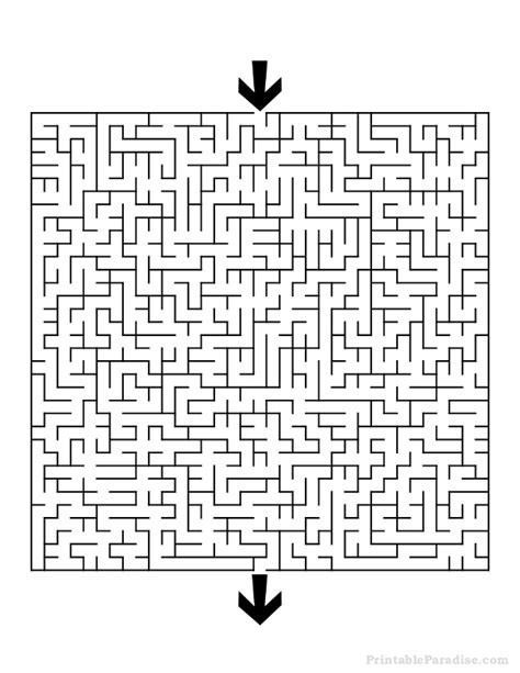 Printable Square Maze Difficult