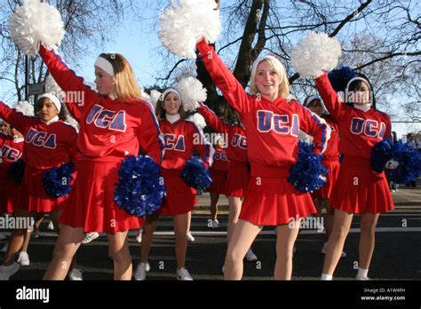 American Cheer Leaders At The New Years Day Parade New Years Day 2007