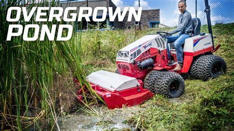 Mowing A Steep Wet Retention Pond YouTube