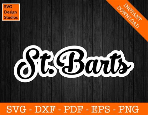 St. Barts Svg Retro St. Barts Script Svg Cut File Png | Etsy