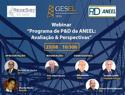 Webinar Gesel Programa De P D Da Aneel Avalia O Perspectivas Gesel