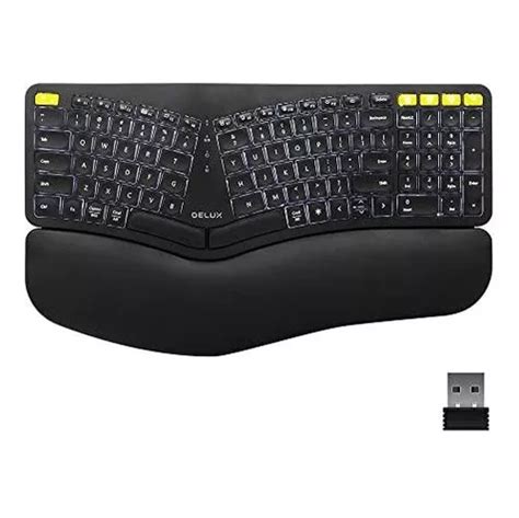 Teclado Ergonómico Delux Teclado Ergo Split Inalámbrico Mej Meses