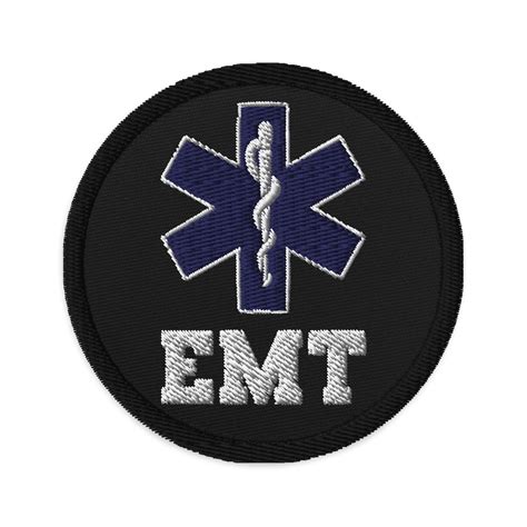 Emt Patch Ems Patch Paramedic Patch Star Of Life Embroidered Patch Etsy