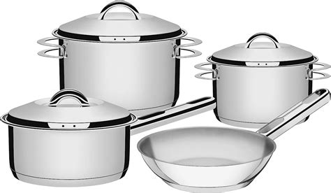 Jogo De Panela De Aço Inox - Jogo de Panelas de Aço Inox 4 peças Solar Tramontina : Amazon.com.br ...