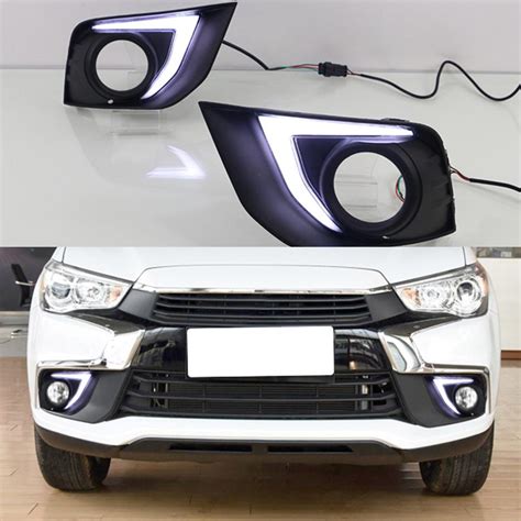 Fog Driving Lights Pair Led Drl Running Fog Light Lamp Kit For