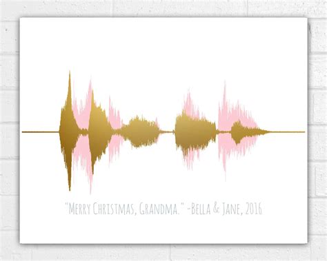 Custom Sound Wave Art Print Voice Wave Choose Your Colors | Etsy