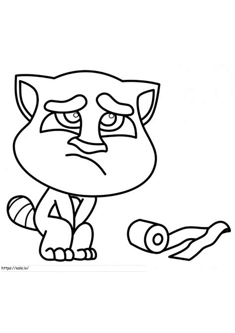 Talking Tom To Print Coloring Page